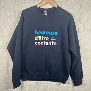 Black crew neck sweatshirt-medium for women